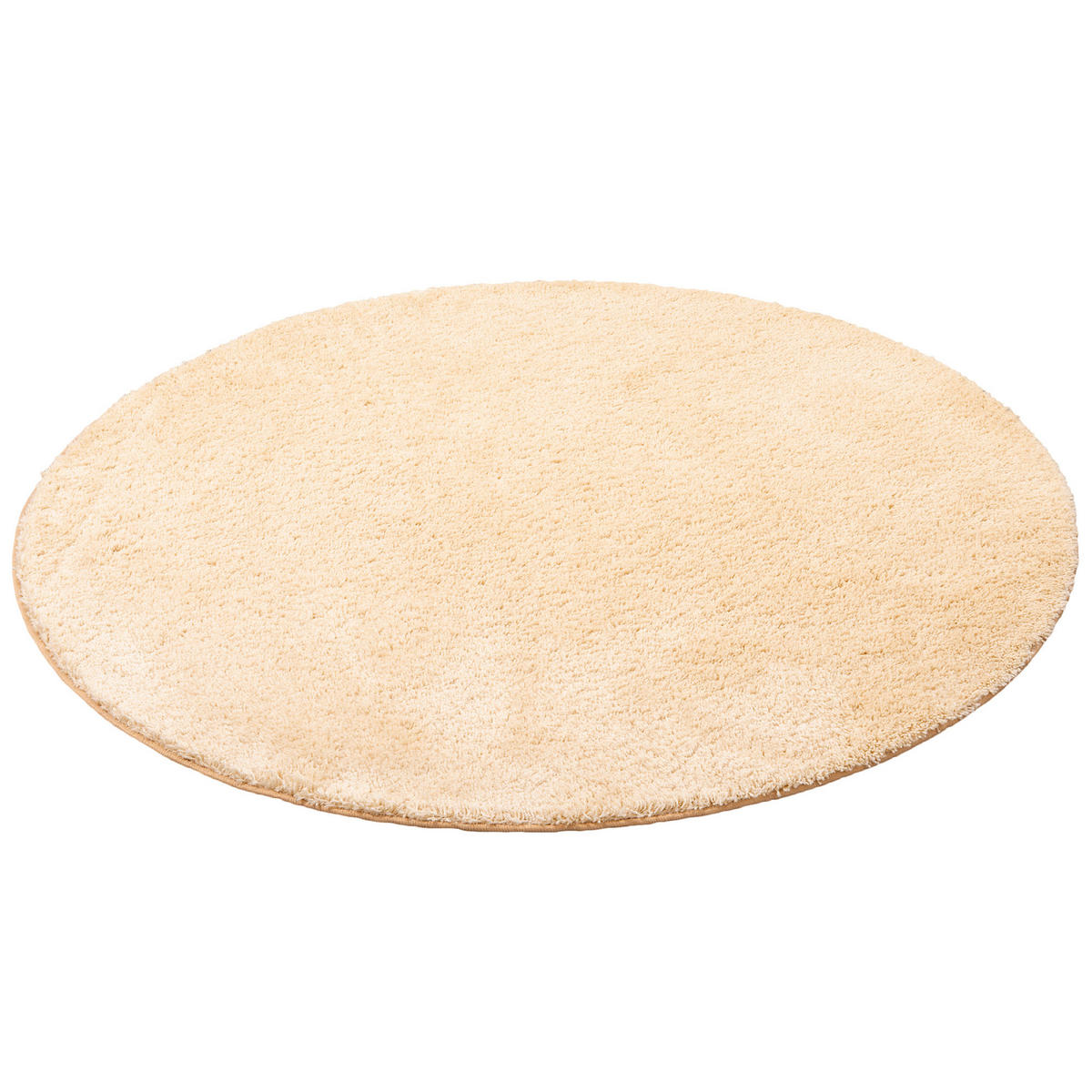HOCHFLOR SHAGGY TEPPICH PALACE RUND - Naturfarben, Textil (160/160cm) - Snapstyle