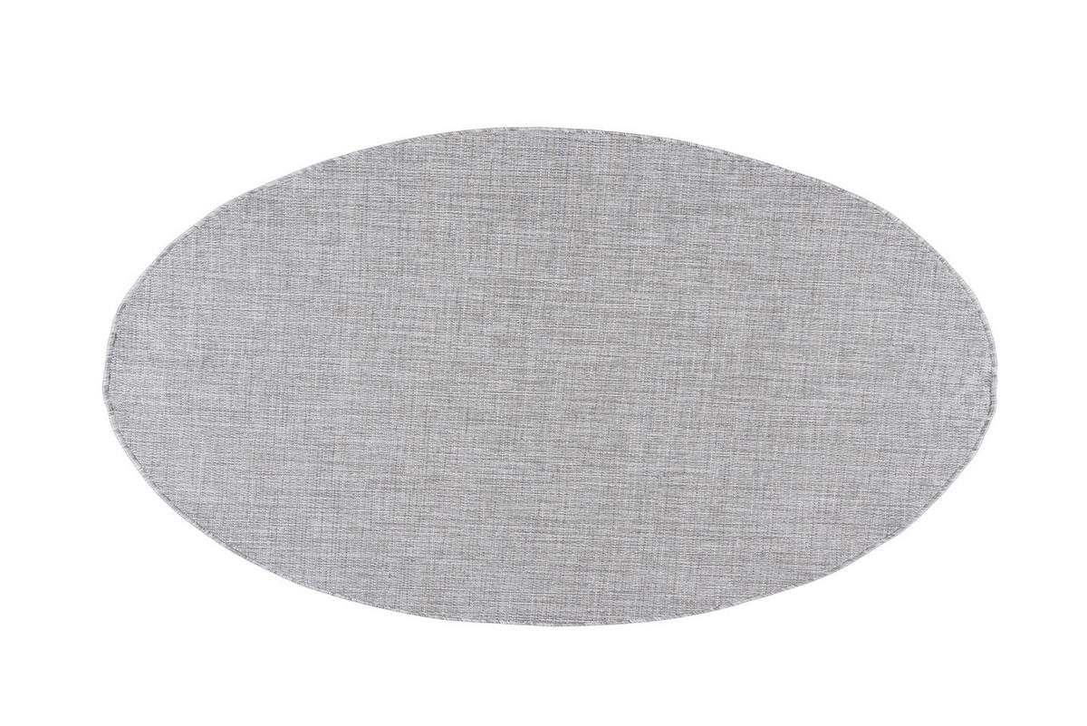 TEPPICH Grau In-Outdoor Einfarbig - Rund, Kurzflor, Modern, Minimalistisch - 240 x 240 cm - Dunkelgrau/Hellgrau, Textil (240/240cm) - Mazovia