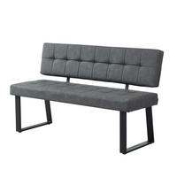 SITZBANK SIGFRID - Schwarz, Textil/Metall (140/48/56cm) - B&D Home