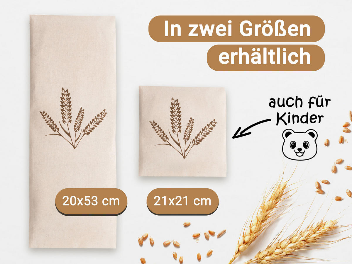 WÄRMEKISSEN, 21x21 cm, 100% Baumwolle, Weiß - Beige, Textil (21/2/21cm) - Zollner