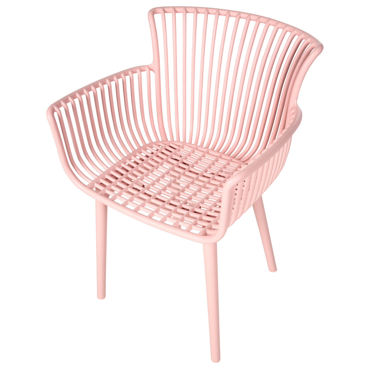 GARTENSTUHL 4er-Set Rosa Pesaro - Pink, Kunststoff (58/84/45cm) - Beliani