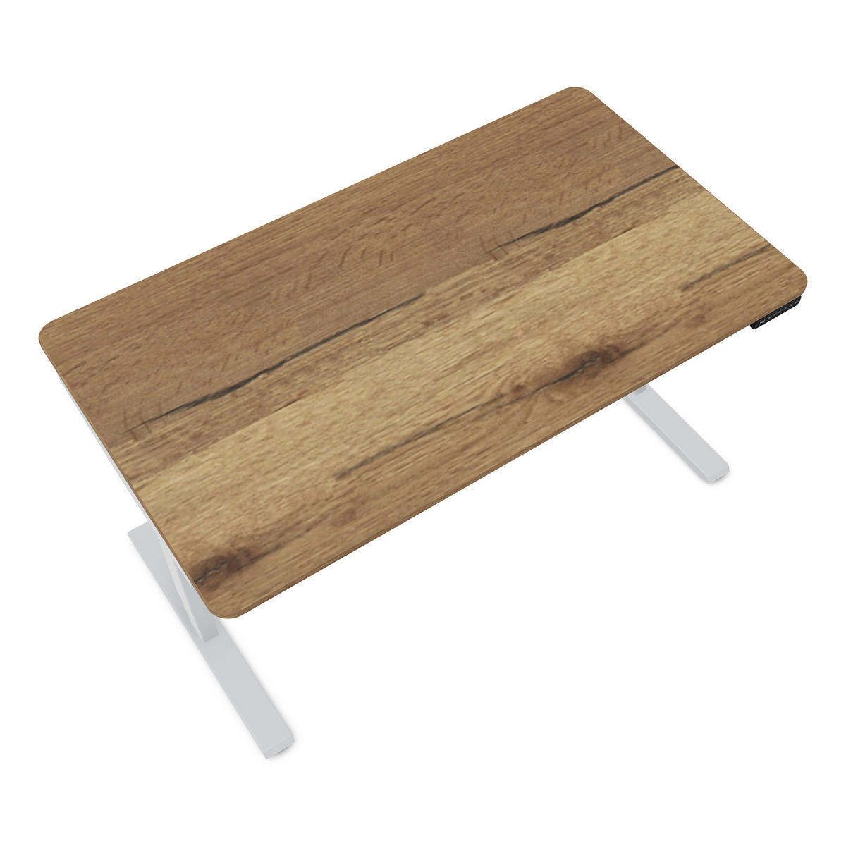 SCHREIBTISCH Elektrisch höhenverstellbarer Schreibtisch Y-Line Curved Eiche Tabak Weißaluminium 140/70/62-127cm - Weiß Hochglanz/Silberfarben, Holzwerkstoff/Metall (70/140/127cm) - ASSMANN