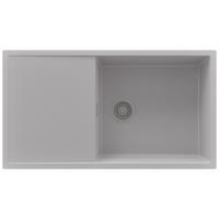 SPÜLBECKEN Ibiza, 2-er set Grau 90/50 cm 1 Becken + Ablauf-Set ab 60er Unterschrank - Grau, Kunststoff (90/19/50cm) - Primagran