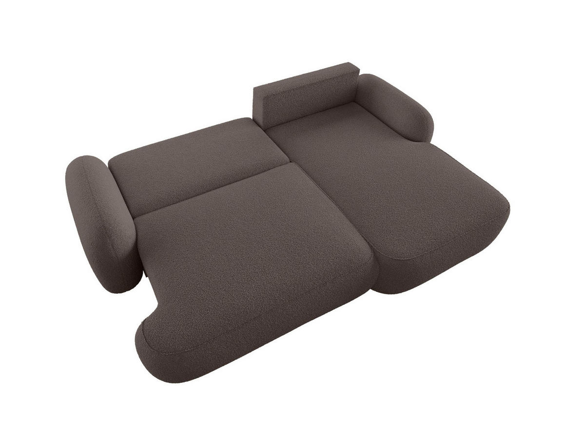 ECKSOFA MOLLY L Rechts QUELLE 29 mit Schlaffunktion - Braun, Textil (275/175cm) - Bedante