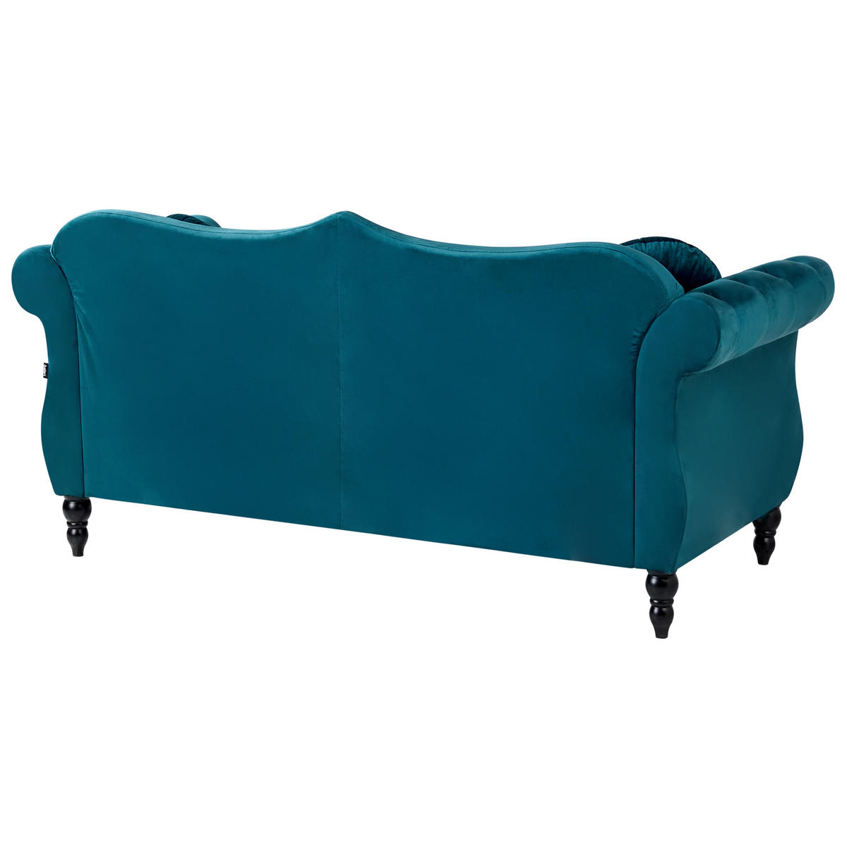 2-SITZER-SOFA Samtstoff Blaugrün Skien - Jadegrün, Textil (166/86/78cm) - Beliani