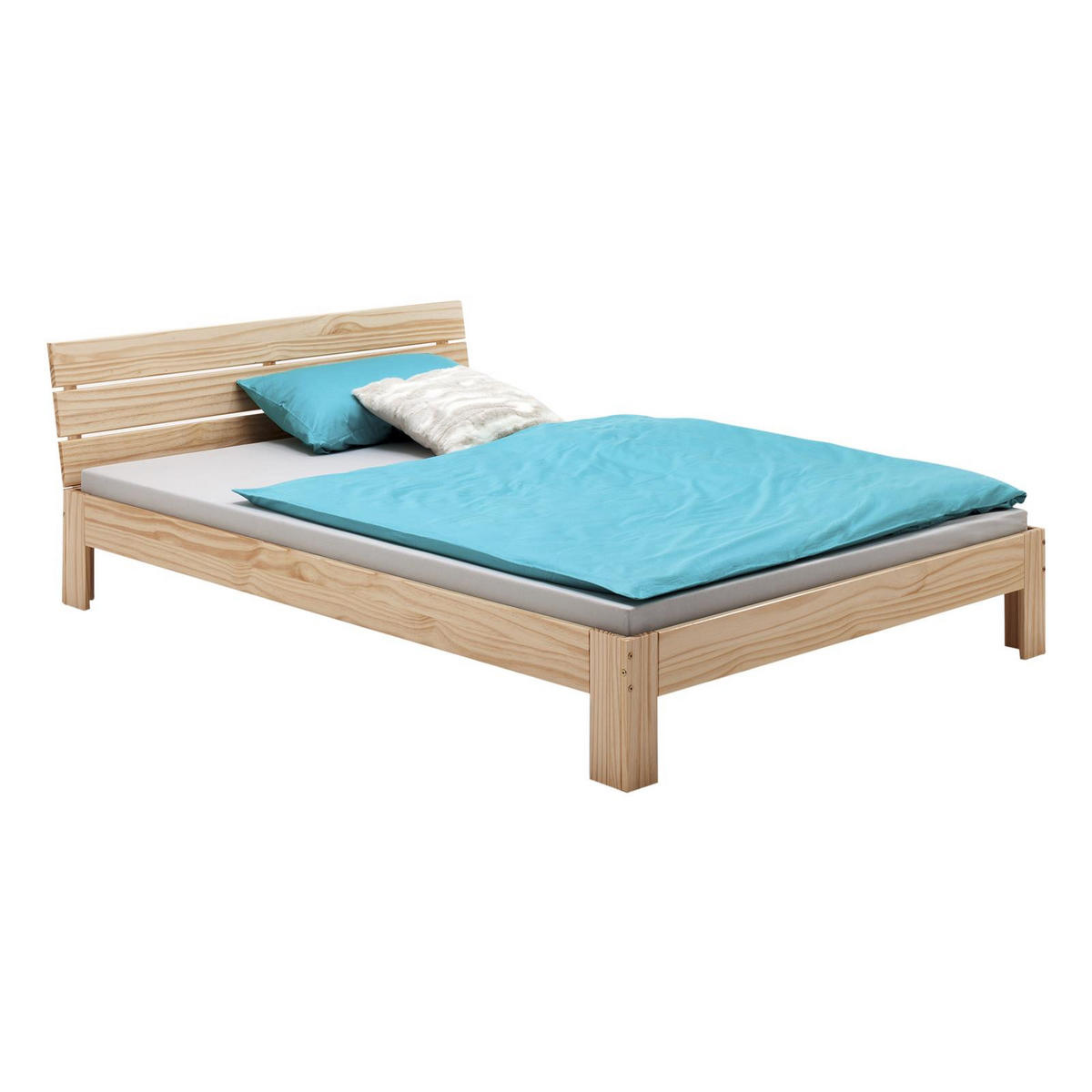 DOPPELBETT THOMAS 140X200 CM - Naturfarben, Holz (140/200cm) - IDIMEX