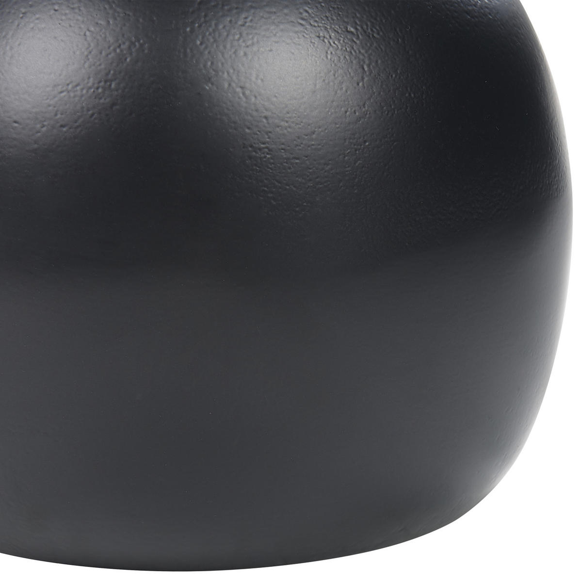 BEISTELLTISCH Aluminium schwarz rund 40 cm Eucla - Schwarz, Metall (40/40/49cm) - Beliani