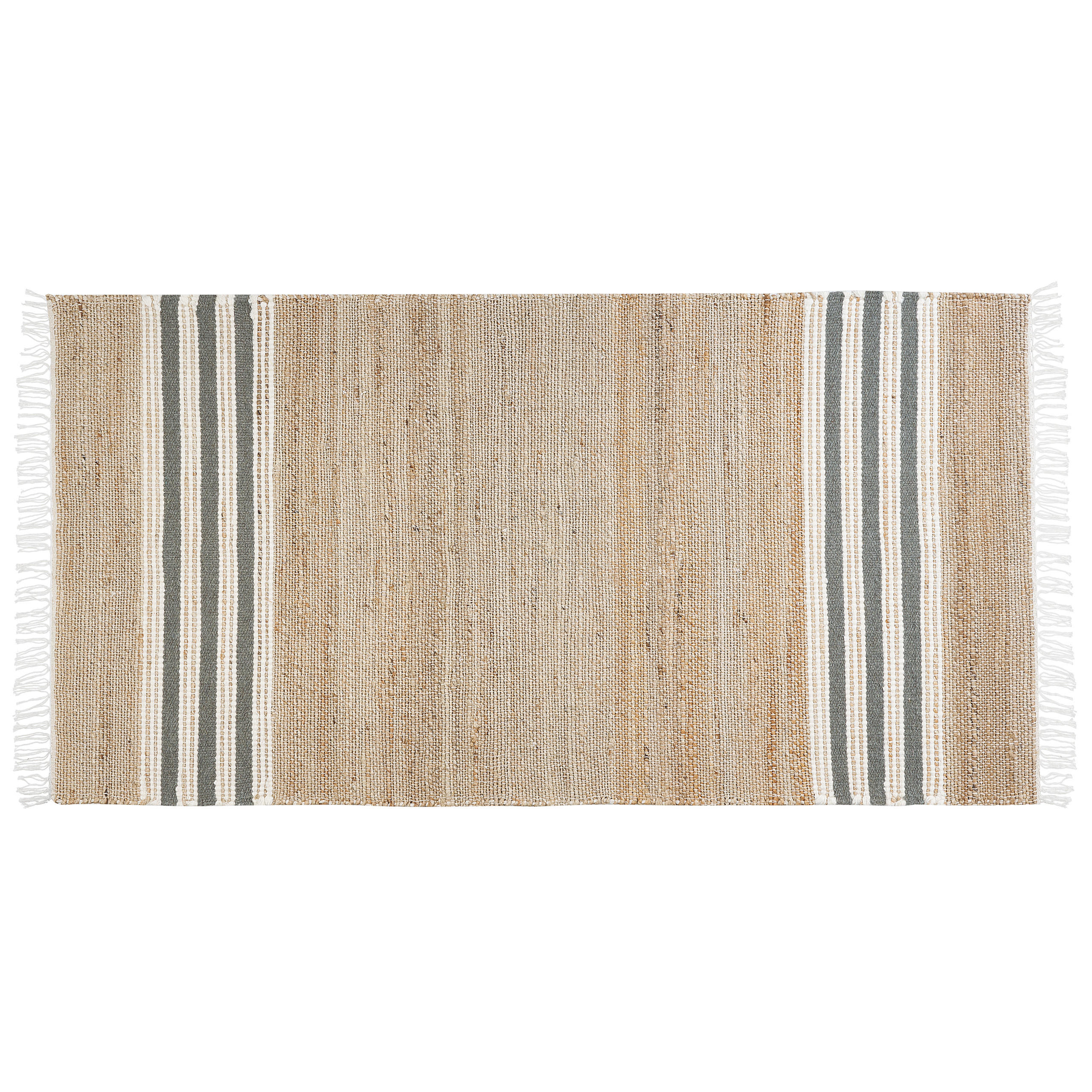 TEPPICH geflochten Mirza 150/80 cm - Beige, Naturmaterialien (80/150cm) - Beliani