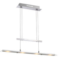 LED HÄNGELEUCHTE Chrom Silber satiniert - Silberfarben, Glas (80/9/165cm)
