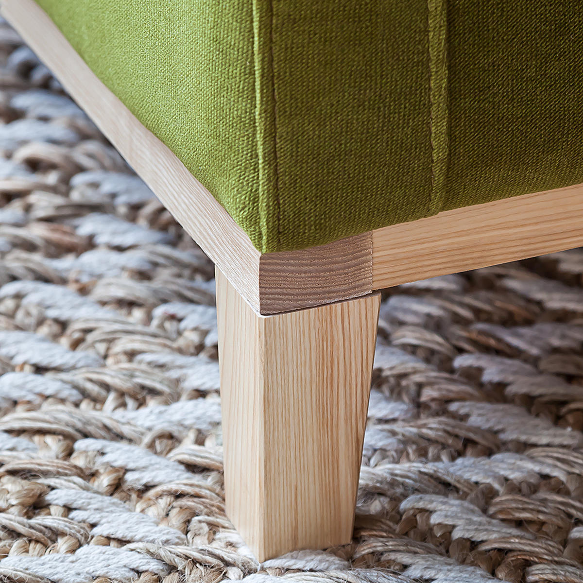 SESSEL - Eichefarben/Grün, Holz/Textil (70/84/88cm) - home24