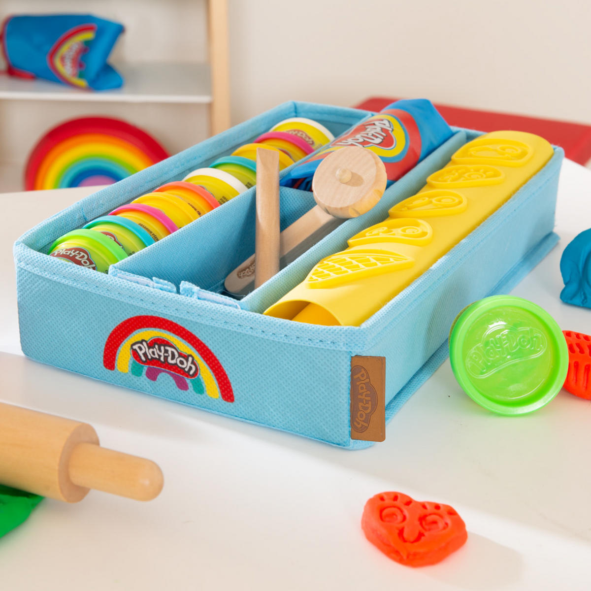 SPIELSET KNETE roba x Play-Doh Extra groß - Multicolor, Holzwerkstoff (30/40/1cm) - Roba