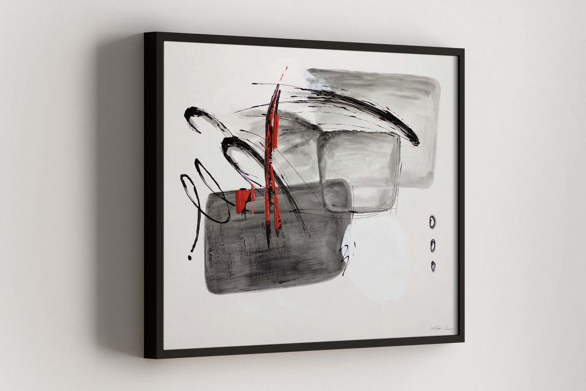 OLEJOMAĽBA 100/75 cm, Zvieratá - sivá, drevo/textil (100/75cm) - KUNSTLOFT