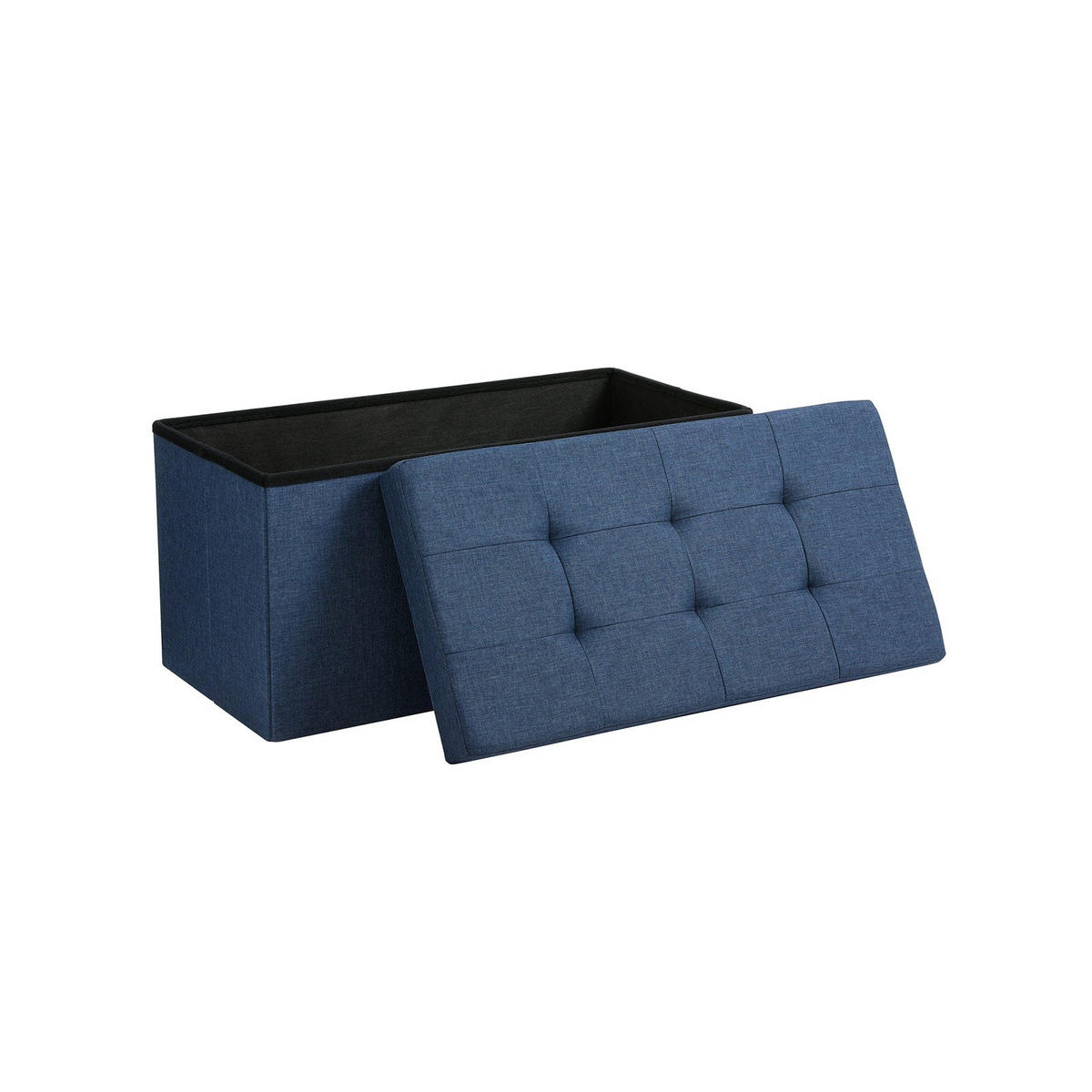 SITZTRUHE SITZBANK INDUSTRIE-DESIGN - Blau, Holzwerkstoff (38/38/76cm) - Hansiro