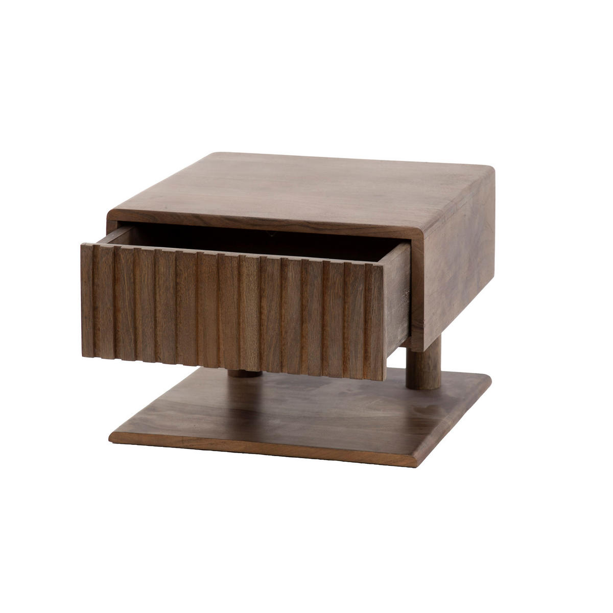 NACHTTISCH Carve - Braun - 35/35/27 cm - Braun, Holz (35/27/35cm) - Hoyz Collection