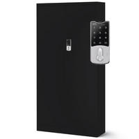 METALLSCHRANK abschließbar ODIS mit Zahlenschloss 185x90x40cm Schwarz - Schwarz, Metall (90/185/40cm) - DELUKE