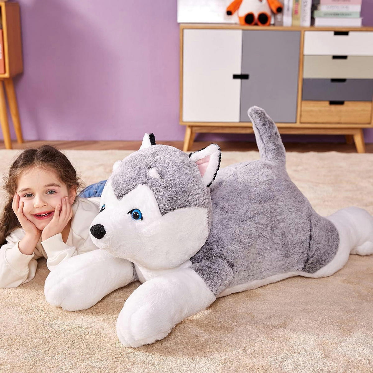 STOFFTIER Husky 78 cm - Multicolor, Textil (33/78cm)