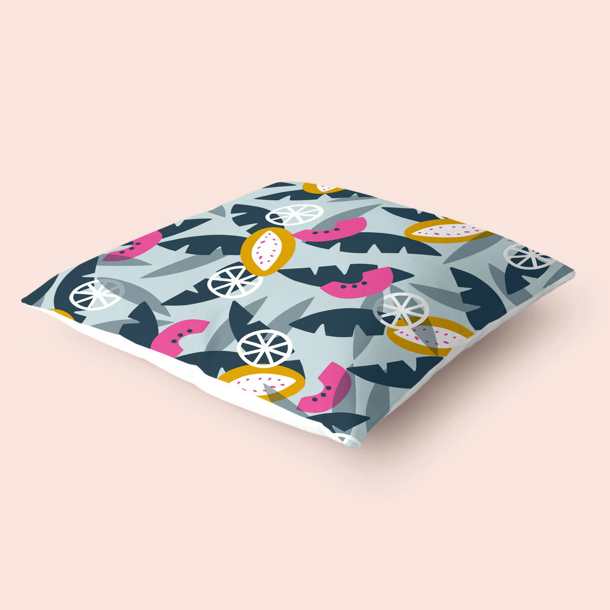 KISSENBEZUG dekorativ hello sunshine 50x50 cm (2er pack) mehrfarbig - Multicolor, Textil (50/50cm) - Happy Friday