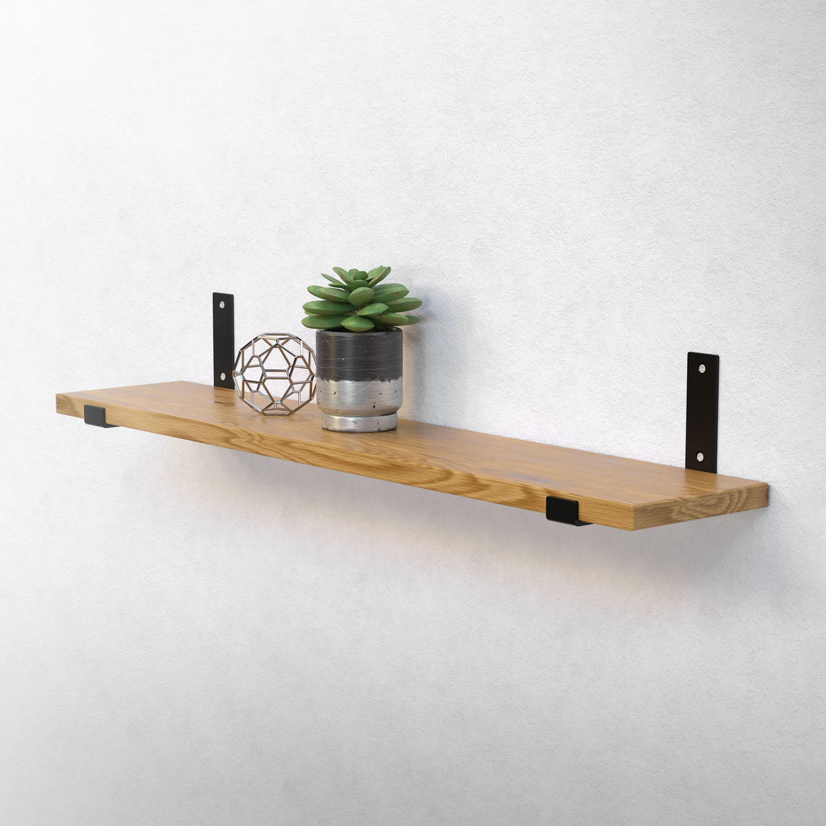 REGALHALTERUNG 2er Set - Schwarz, Metall (14/4/20cm) - ML-DESIGN