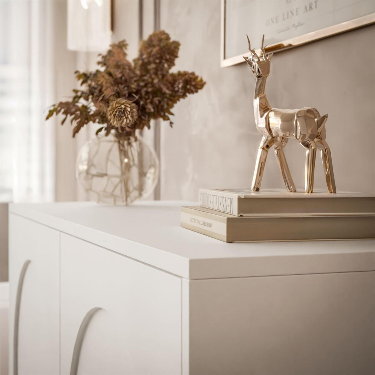 KOMMODE ARIADNA weiß zweitürig - Weiß, Holzwerkstoff (104/83/35cm)