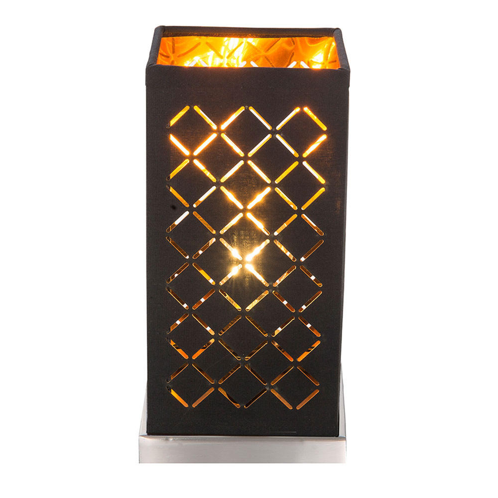 LED TISCHLEUCHTE Metall Schwarz Gold - Schwarz, Metall (11/11/25cm)