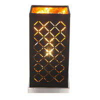 LED TISCHLEUCHTE Metall Schwarz Gold - Schwarz, Metall (11/11/25cm)