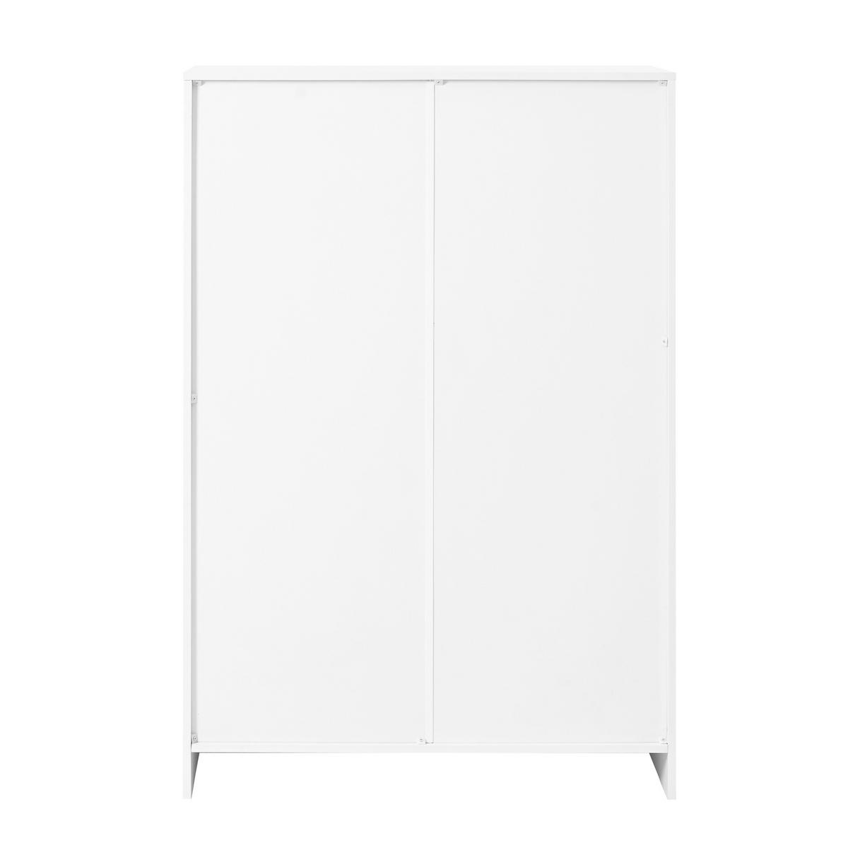 SCHUHSCHRANK mit verstellbaren Einlegeböden 146 x 34 x 109 cm Weiß - Weiß, Holzwerkstoff (34/109/146cm) - Beauniv