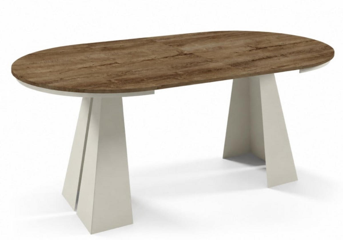 TISCH Kaschmir Frega Ausziehbar - Kaschmir/Dunkelbraun, Holzwerkstoff (196/120/76cm) - Sepro Meble