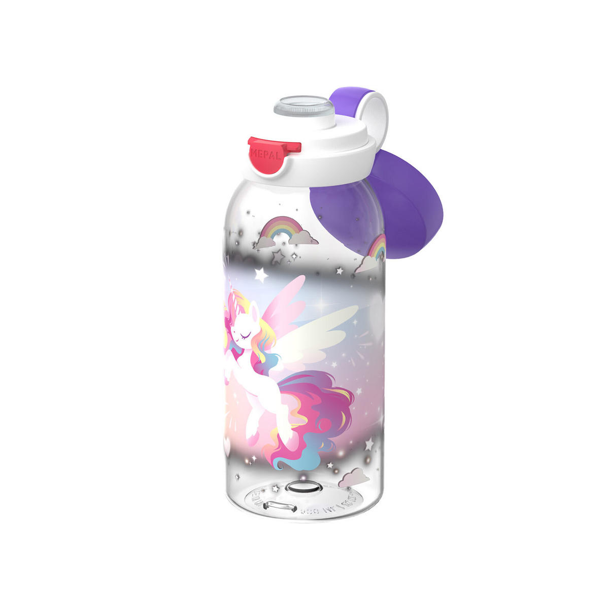TRINKFLASCHE MIT KLAPPDECKEL Campus Unicorn Glow 600 ml - Lila, Kunststoff (0.6L) - Mepal