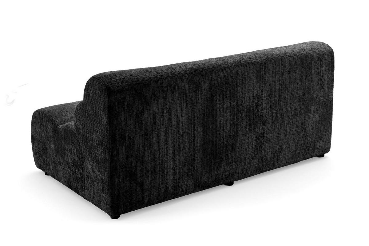 2-SITZER modulares Sofa VEER, Breite 213 cm Chenille Webstoff Anthrazit - Anthrazit/Schwarz, Holz/Kunststoff (213/75/95cm) - Muffo