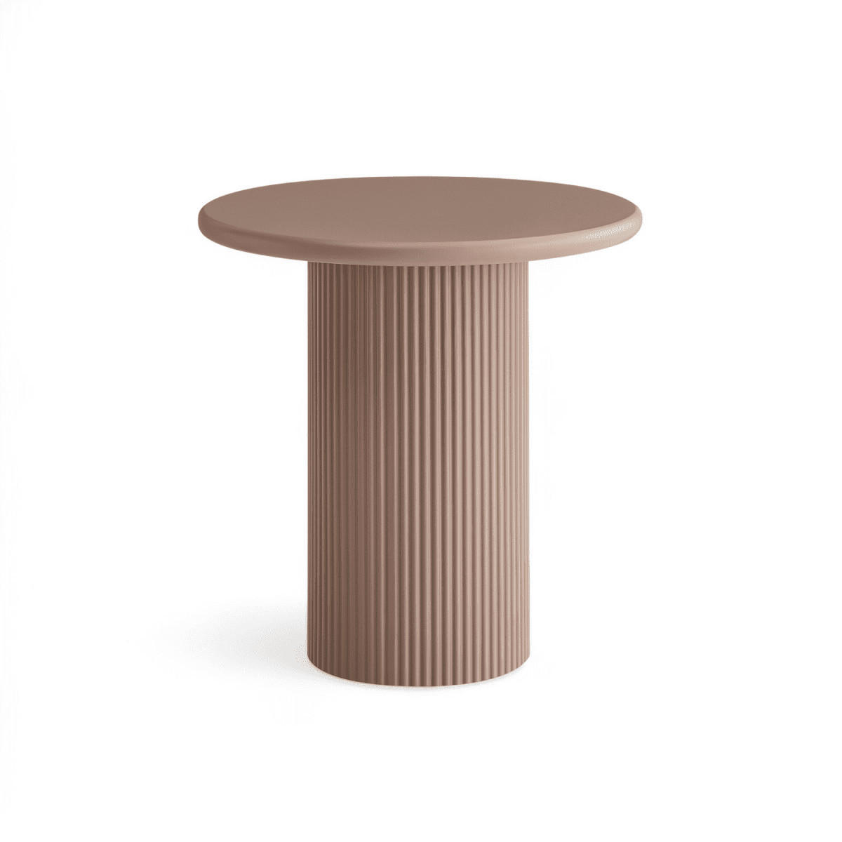 COUCHTISCH rund Mocha Mousse 50/50/50 cm - Hellbraun/Rotbraun, Holzwerkstoff (50/50/50cm) - Furnhouse
