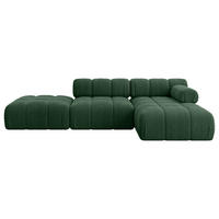 ECKSOFA modulares Sofa Lizur-L1 - 285x160x70 cm Grün Cord - Grün, Holzwerkstoff/Textil (285/160cm) - ALTDECOR