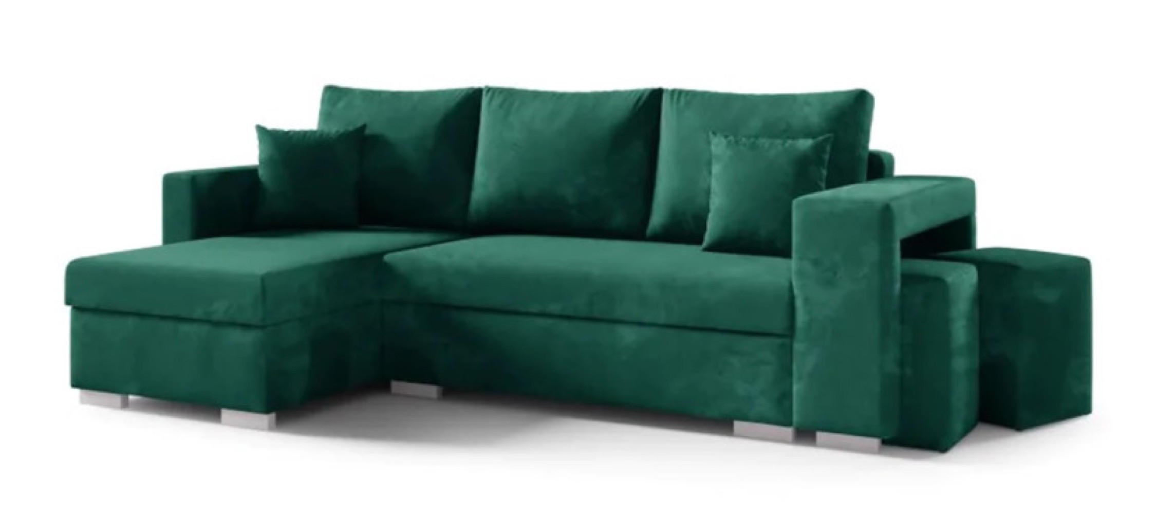 ECKSOFA Grün OLI Mit Hockern Links - Grün, Textil (243/143cm) - Sepro Meble