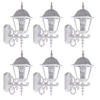 LED AUSSENLEUCHTE Alu Weiß 6er Set - Weiß, Glas (22.5/14.8/40cm)