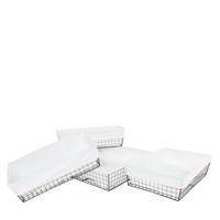 REGALKORB Schwarz, Reinweiß 4er-Set-Set - Schwarz/Weiß, Metall (50/56/175cm) - MCW