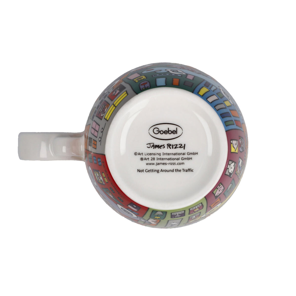 TEETASSE James Rizzi - Not Getting Around the Traffic, Fine Bone China, Bunt, 450 ml - Multicolor, Keramik (0.45L) - Goebel