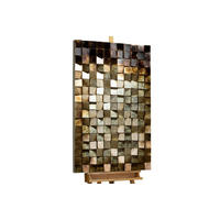 WANDBILD Silber 62/104 cm - Silberfarben/Braun, Holz/Kunststoff (6.8/104cm) - KUNSTLOFT