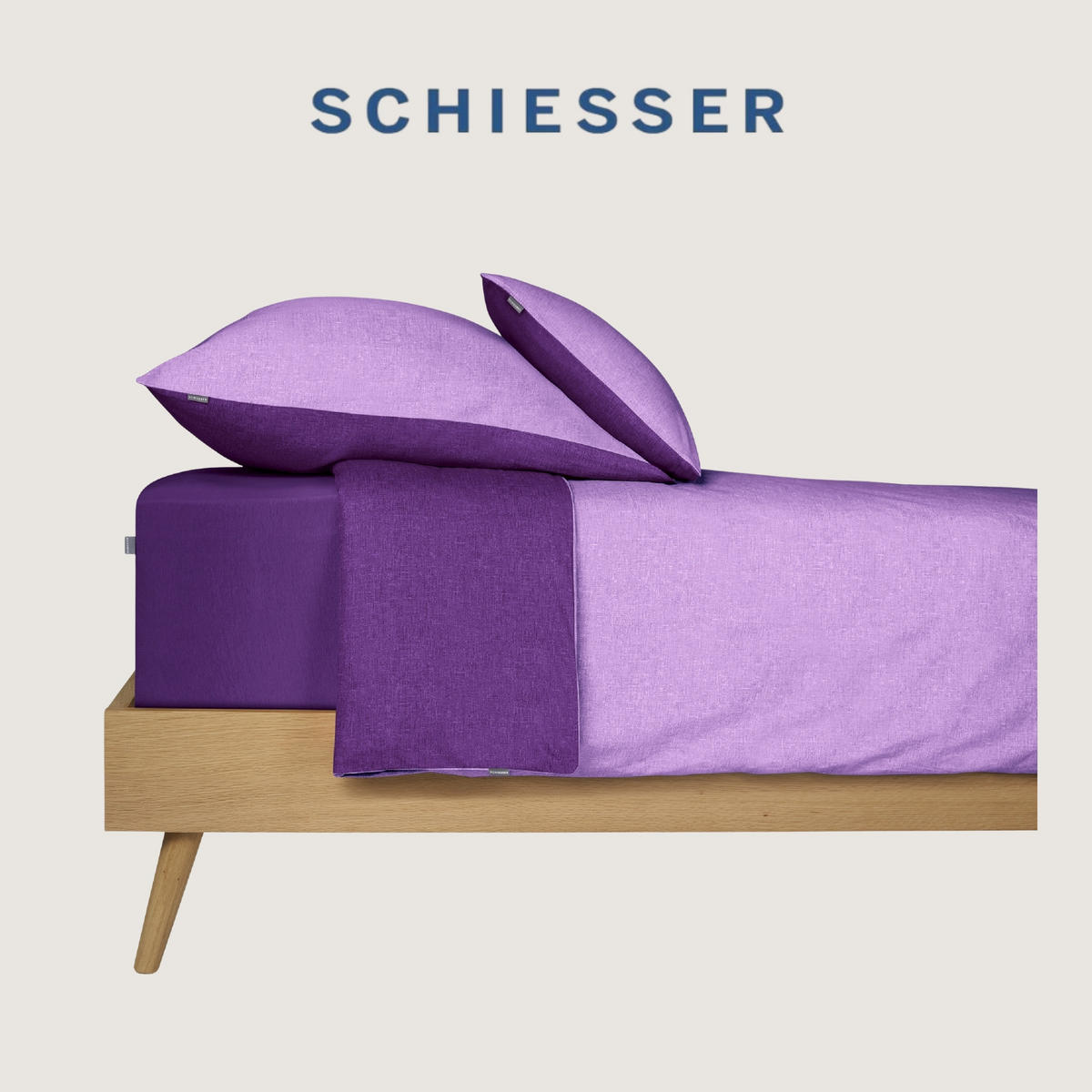 BETTWÄSCHESET Doubleface - Renforcé - 2-teilig - 155 x 220 cm - Lila - Lila, Textil (155/220cm) - SCHIESSER