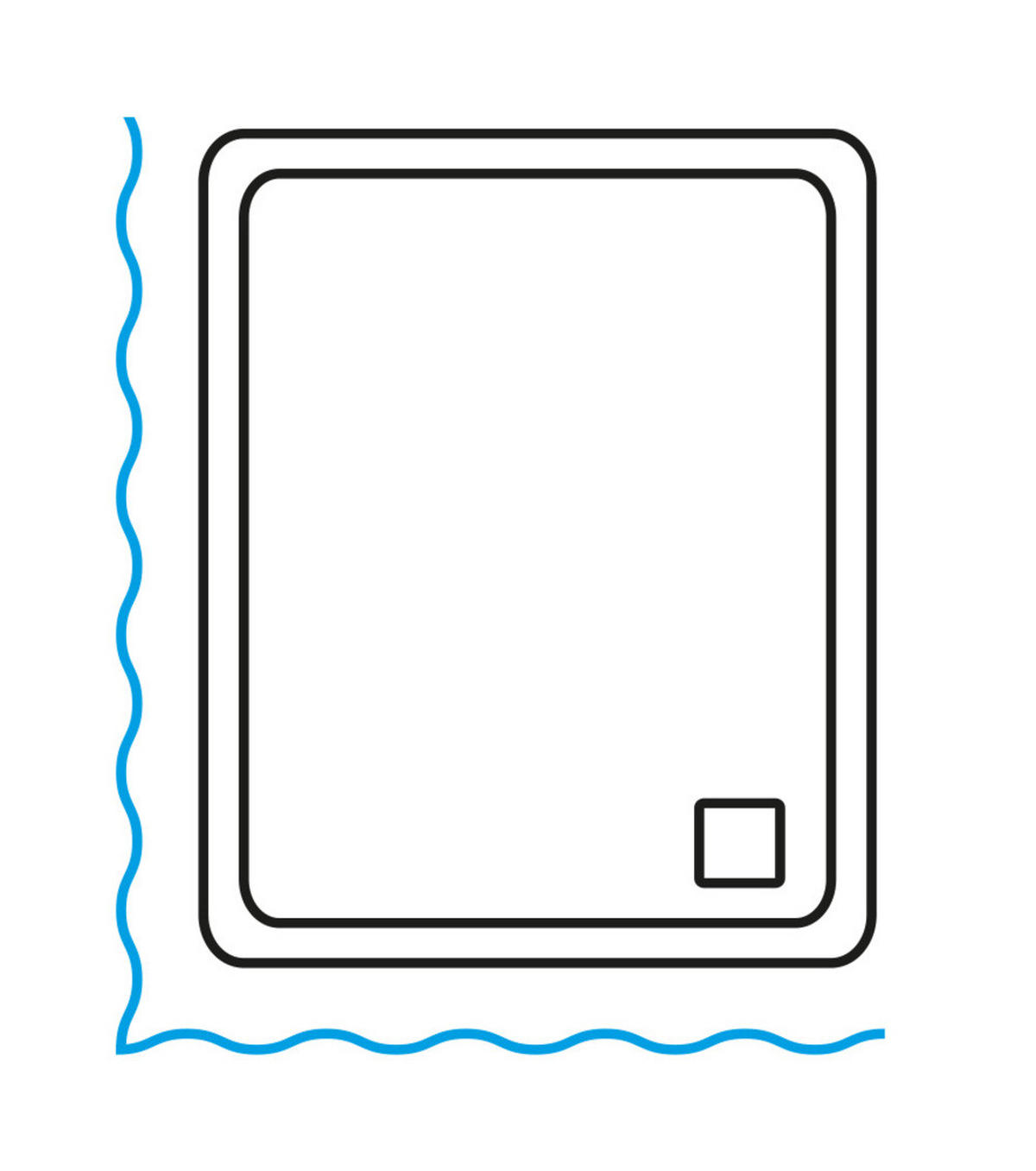 DUSCHVORHANG Marmor Cobalt 180 x 200 cm - Blau, Textil (180/200cm) - Sanilo