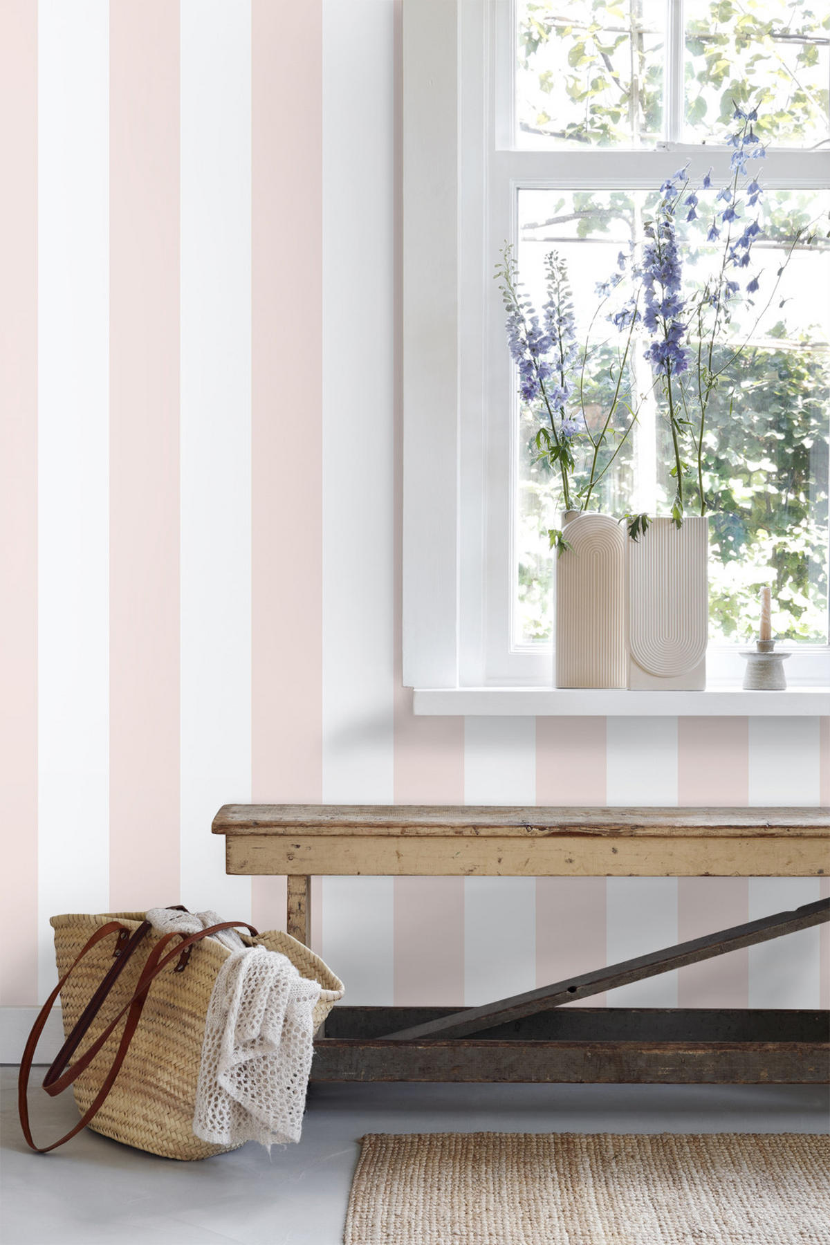 TAPETE Streifen 53 cm x 10.05 m - Pink, Papier (53/1000cm) - Sanders & Sanders