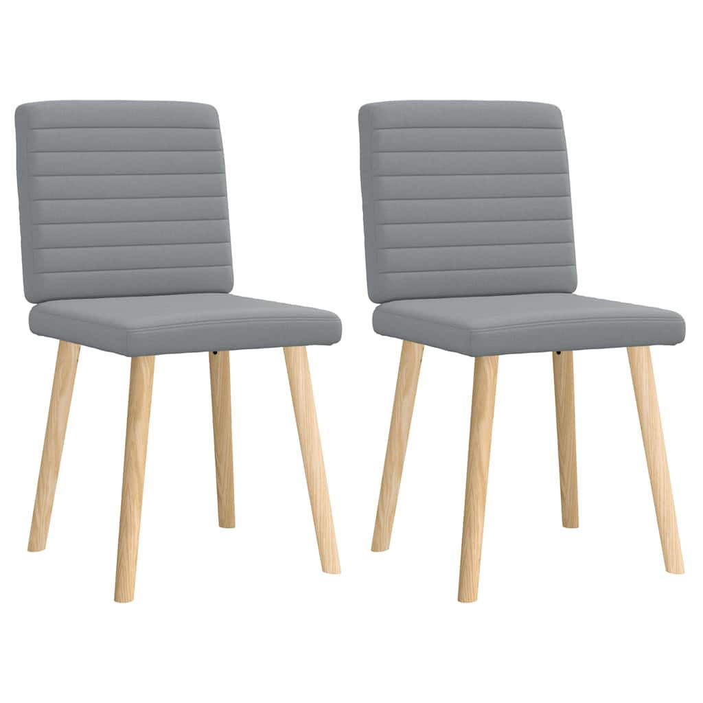 ESSZIMMERSTÜHLE 2 Stk. Hellgrau Stoff 45*54*86cm - Grau, Metall (45/86/54cm) - ZMH