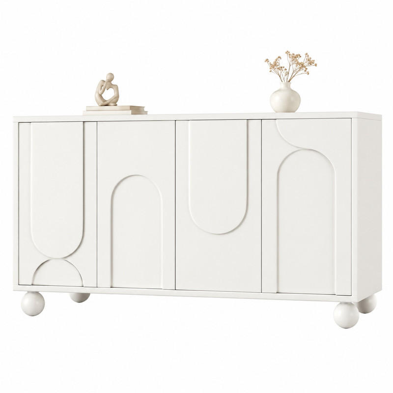 Meubliv Sideboard Weiß 35x71x120 cm