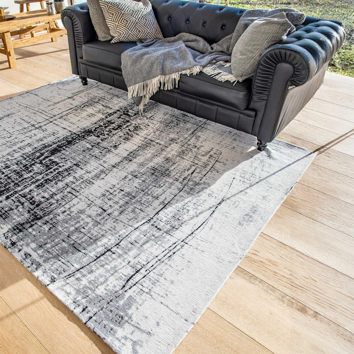 TEPPICH Metro Black & White Mad Men 170/240 cm - Grau, Textil (170/240cm) - Louis De Poortere