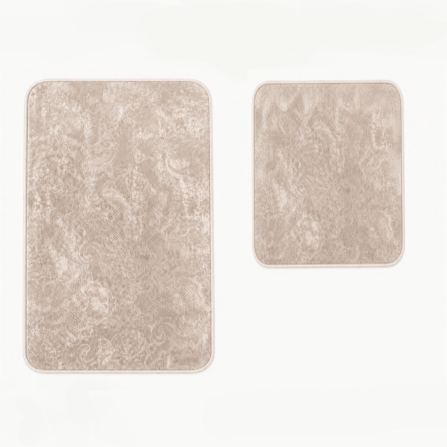 BADEMATTE Set 2tlg BEIGE - Beige, Textil (60/100cm) - ROLFNERS