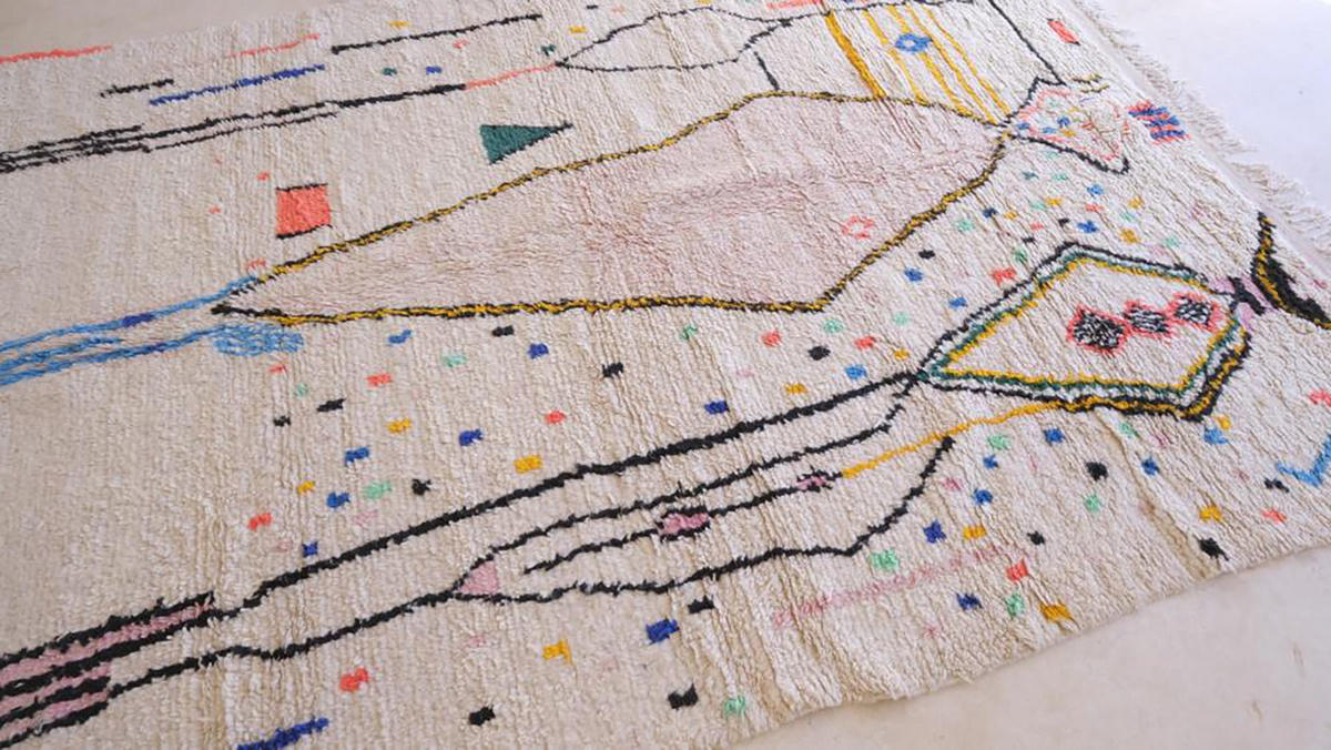 BERBERTEPPICH marokkanisch aus Wolle Pop 200x 300 cm - Multicolor, Naturmaterialien (200/300cm) - AFK Living