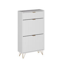 SCHUHSCHRANK Helge Weiß 60 x 107.5 cm 2 Fächer - Weiß, Holzwerkstoff (60/107.5/23.5cm) - Vicco