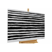 ACRYLBILD HANDGEMALT 120/80 cm - Schwarz, Holz/Textil (2.5/80cm) - KUNSTLOFT