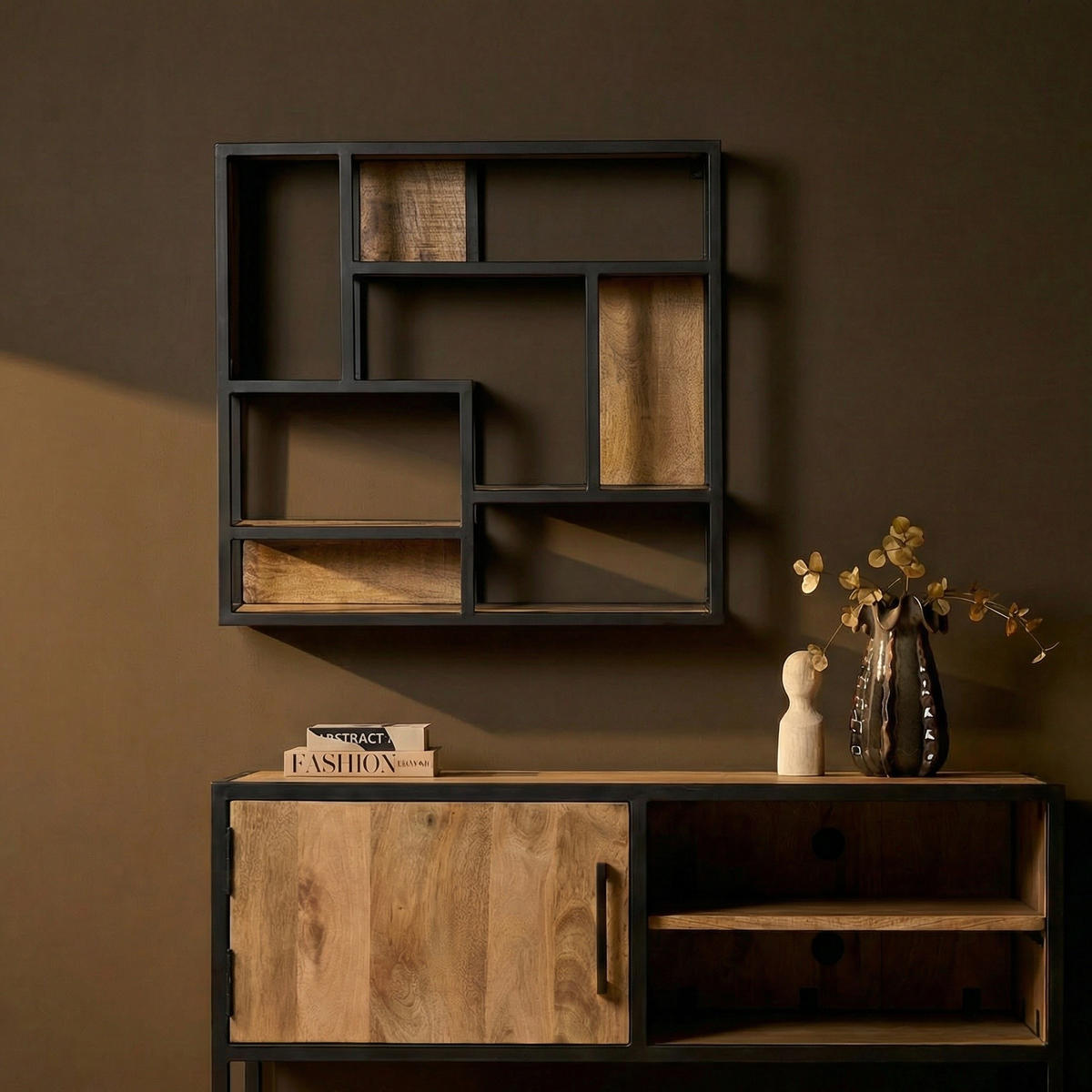 WANDREGAL Dakota Braun 16/75/75 cm - Braun, Holz (75/75/16cm) - Starfurn