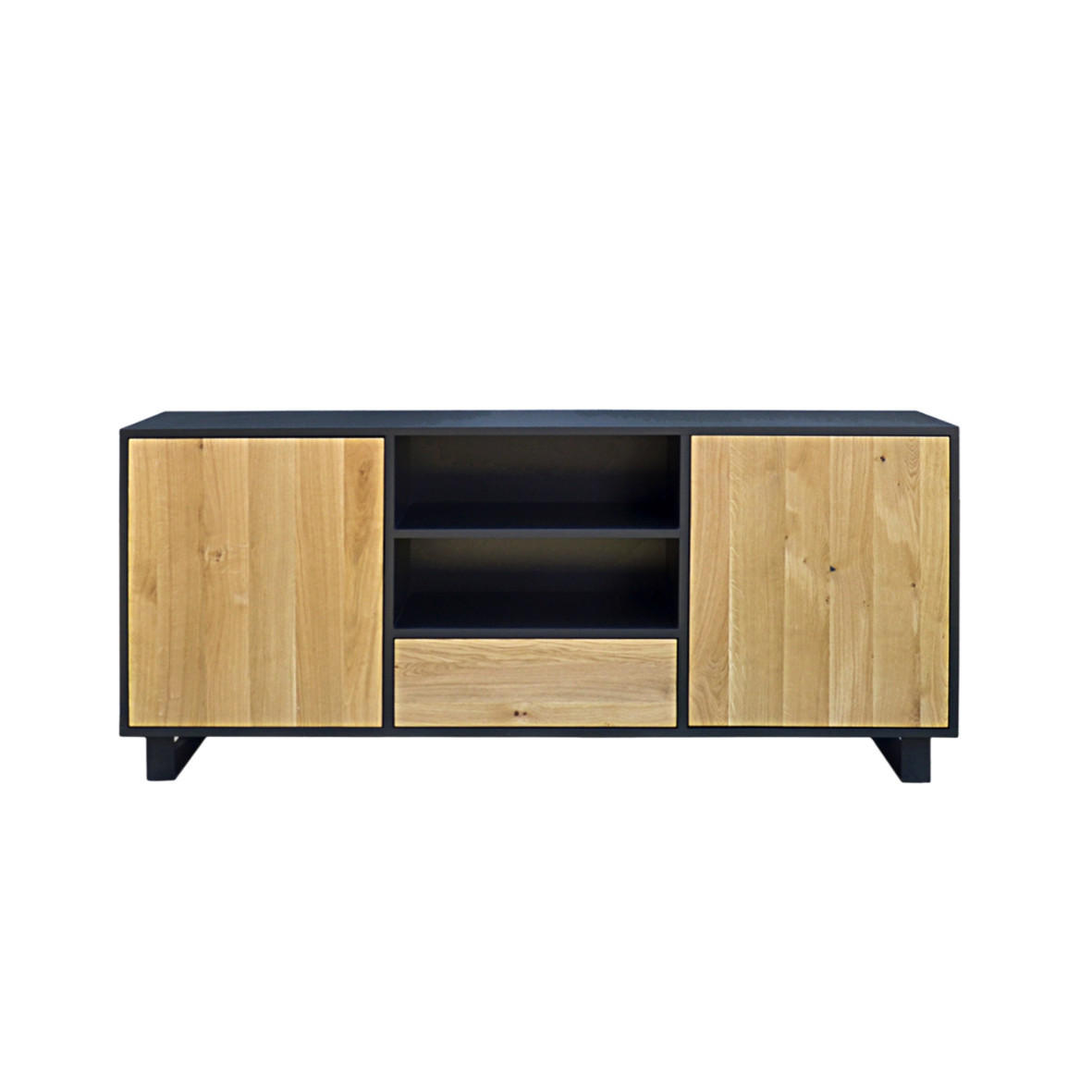 HOLZ-TV-KONSOLE für das Wohnzimmer CARLA - Eichefarben, Holz (160/70/40cm) - Rawood Furniture