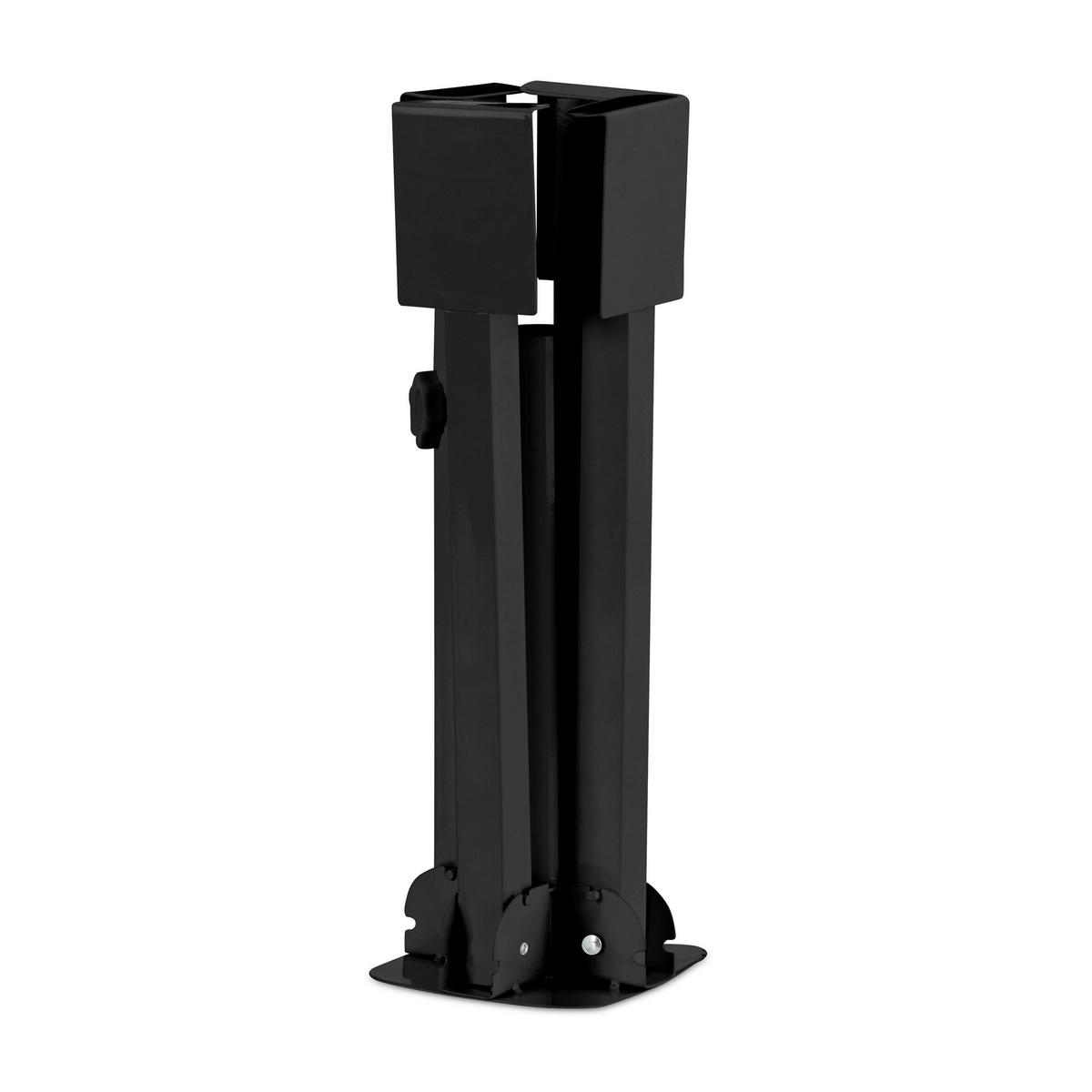 STOJAN na slnečník - čierna, kov/plast (85/85cm) - Relaxdays