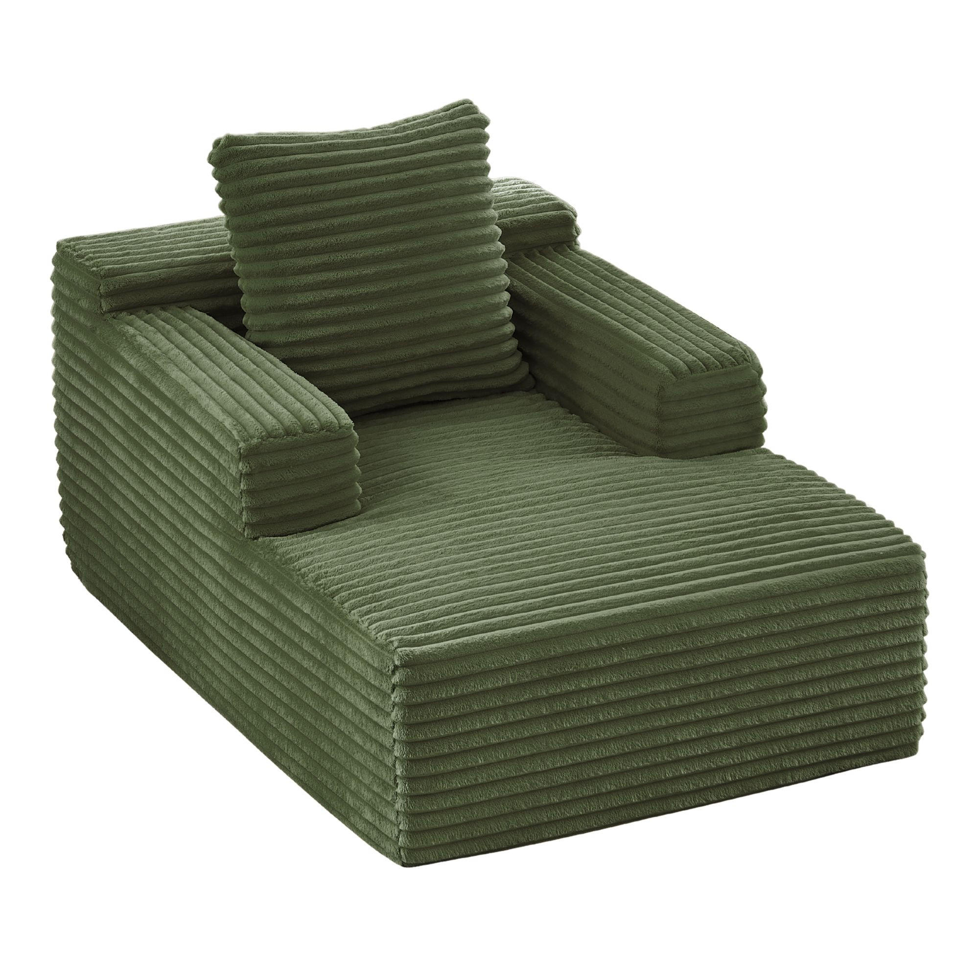 Urban Meuble SOFA Manšestrová lenoška zelená bez montáže